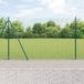 vidaXL Gelast hekwerk met betonnen voetstuk, 25 x 1,4 meter, groen, gaas