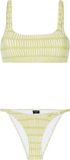 Protest Prtclue – Bralette bikini set Dames – Verstelbare bandjes – Uitneembare vulling – Gestreept – Sour Green