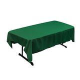 LA Linen Polyester Poplin rechthoekig tafelkleed, smaragdgroen, 152 x 213 cm