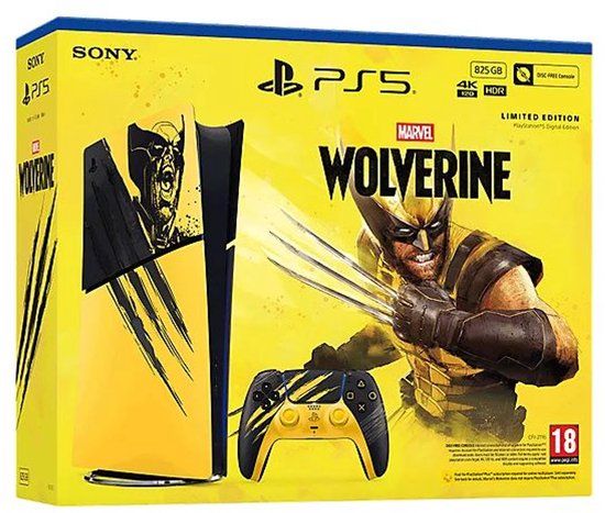 Sony PlayStation 5 Digital Edition - Slim - Marvel's Wolverine Limited Edition