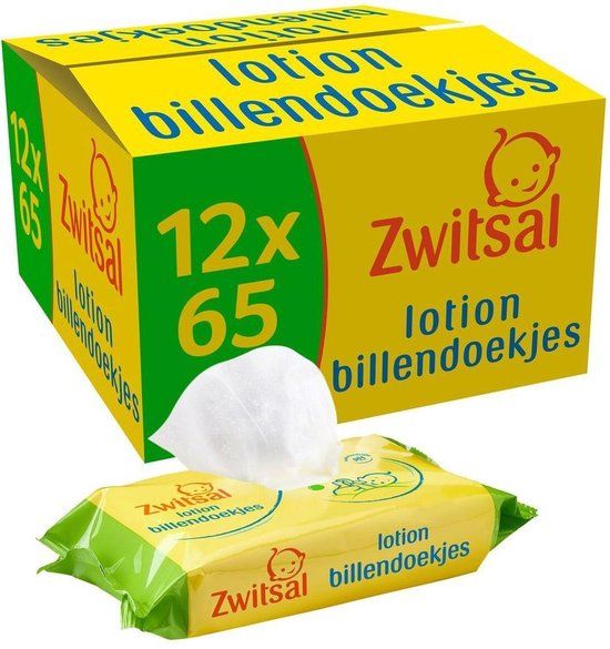 Zwitsal Baby Lotion Billendoekjes - 12 x 65 - 780 stuks