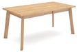 Table à manger, 167x90 cm, convient pour 8 personnes, avec pieds en bois, chêne