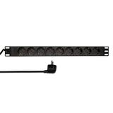 LogiLink PDU9C03 19" stekkerdoos 9-voudig CEE7/3 zwart