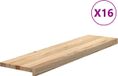 vidaXL - Traptreden - 16 stuks - 100x25x2 cm - onbehandeld massief eikenhout