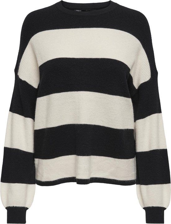 ONLY ONLATIA L/S STRIPE - Trui - Dames - Maat M - Zwart