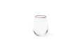 Excelsa Platinum Set van 6 waterglazen, mondgeblazen, rand zilverdraad, 470 ml