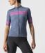 Castelli Maillot de cyclisme manches courtes Femme Bleu Rose - FENICE JERSEY LIGHT STEEL BLUE PINK FLUO-XS