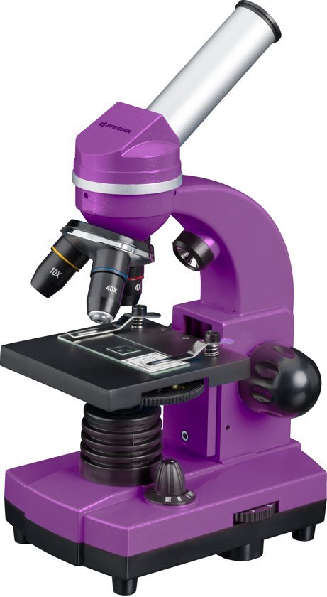 Bresser Junior Biolux Doorzichtmicroscoop 40x-1600x Paars incl. Smartphoneadapter