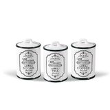 Maestro MR-20030-03CS pot à épices Blanc, Noir Céramique 3 pièces