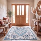 Safavieh Madison MAD504 tapijt voor woonkamer, slaapkamer of elk interieur, turquoise, 122 x 183 cm