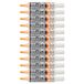 Pentel Maxiflo MWL6M whiteboard-marker, droog afwasbaar, brede wigvormige punt, vloeibaar, geel, 12 stuks