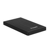 Monkey Ladder Behuizing voor 2,5 inch HDD-harde schijven (SATA I/II/III tot 9,5 mm hoog, USB 3.0), aluminium, led-display, zwart, 50 g.