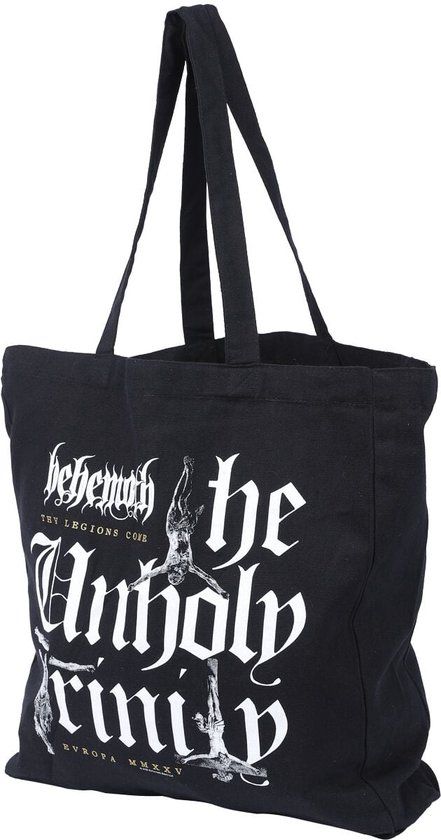 Behemoth Unholy Stack Tote- The Unholy Trinity Tour 2025 Unisex Linnen tas - zwart
