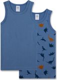 Sanetta Onderhemd Set van 2 Blauw Kinderen Maat 116