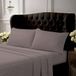Tribeca Living Queensize lakenset, knapperig en glad katoenen percal effen lakens en kussensloopset, extra hoog, 300 draaddichtheid, 4-delig luxe beddengoed, grijs