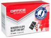 Office Products Foldback-klemmen, 51 mm, 12 stuks, metaal, zwart/zilver