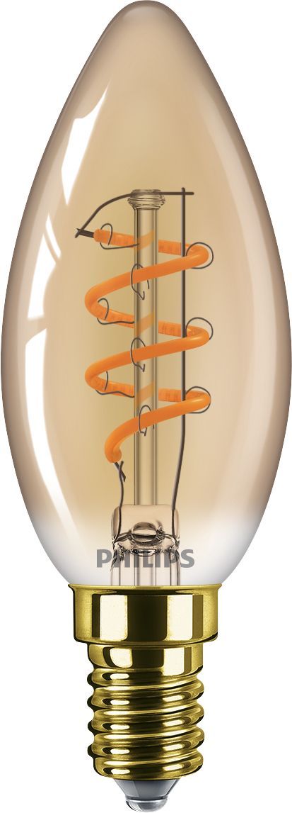 Philips LED E14 Candle Bulb - 3W (25W Equivalent) - Amber - Dimmable