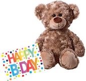 Merkloos Shoppartners Bv Pluche Grote Knuffel Teddybeer 43 cm met Wenskaart