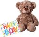 Merkloos Shoppartners Bv Pluche Grote Knuffel Teddybeer 43 cm met Wenskaart