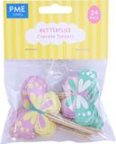 PME Easter Cupcake Toppers - Butterflies, Set of 24