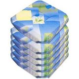 Lot de 6 coussins de chaise en coton avec rabats lavables doux universels housse motif floral moderne