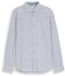 Tom Tailor Overhemd met normale pasvorm en linnenmix - Maat XXL - white navy small stripe