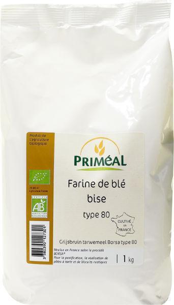 Primeal Grijsbruin tarwemeel borsa 1000g