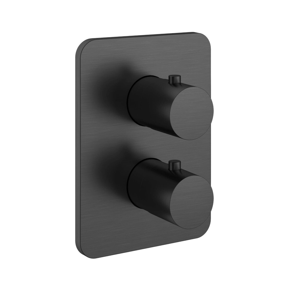 hotbath Douchekraan Hotbath Gal Inbouw Thermostatisch Afbouwdeel Rond Geborsteld Gunmetal PVD