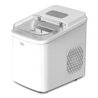 Adler machine à glaçons 12kg/24h, 2 tailles de glaçons, mode de nettoyage, fonctionnement silencieux, écran tactile, capacité du réservoir d'eau 1,4L