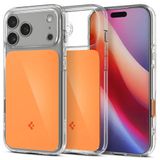 Spigen Ultra Hybrid T MagFit Hoesje Geschikt voor Apple iPhone 17 Pro Max - Back Cover Compatibel met MagSafe / Qi2 - Transparant Oranje
