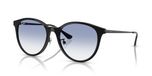 Ray-ban Rb 4334d Lunettes de soleil unisexe noir rondes bleu 55mm