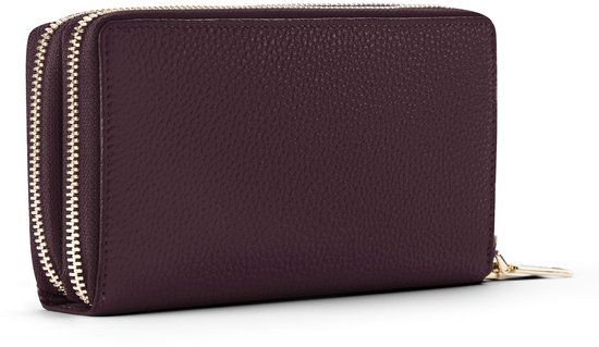 Lazarotti Bologna Leather Double Zip Around Wallet Olive olijfgroen