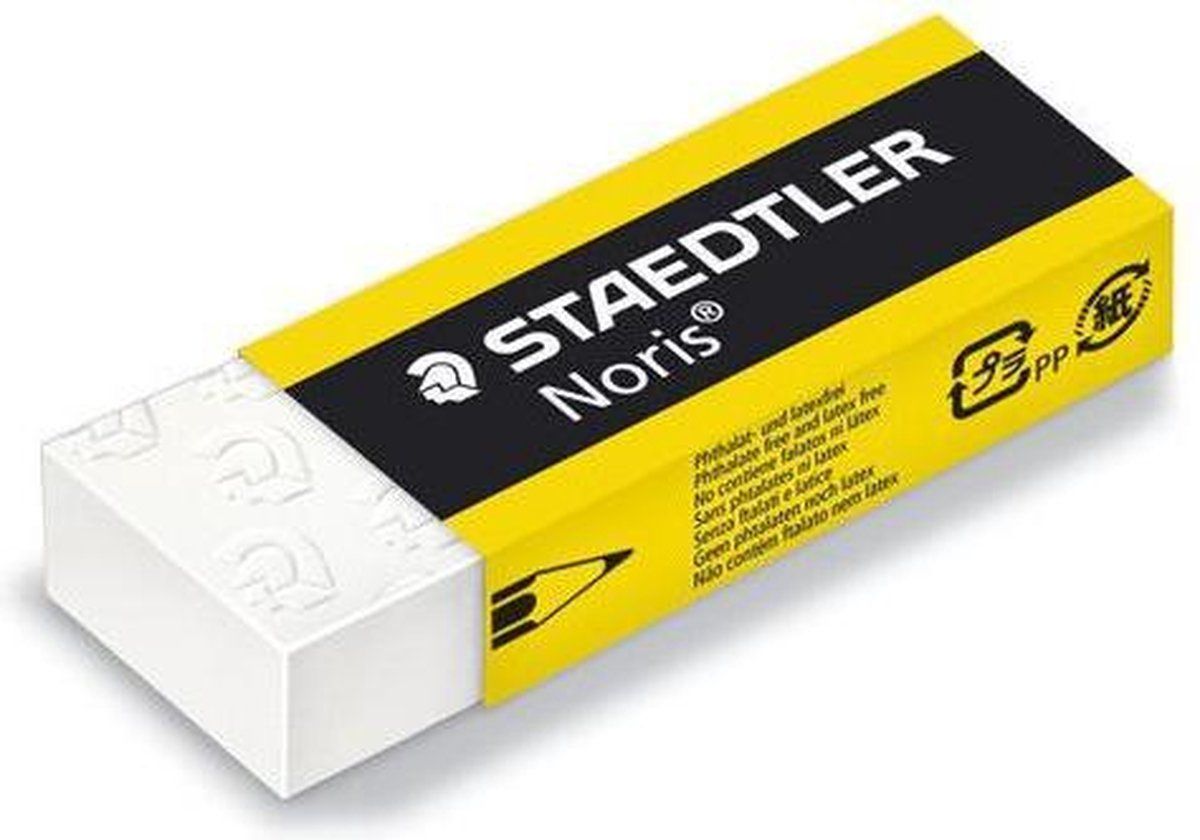 Staedtler Noris Gum - 65 x 23 x 12 mm - Wit