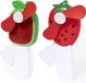 Sans marque Mini ventilateur/ventilateur portable - 2x pièces - melon/fraise - refroidissement - festival/été