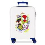 Joumma Marvel Spidey cabinekoffer, wit, 38 x 55 x 20 cm, stijf, 2 kg, zijdelingse combinatiesluiting, ABS, 2 kg, 35 l, handbagage, Wit, Eén maat, cabinekoffer