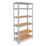 Shelfplaza HOME metalen stellingkast - 200x120x40 cm - verzinkt - 6 planken