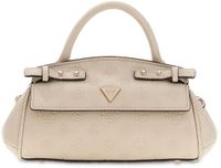GUESS Diana Mini Top Handle Flap Schoudertas Light Taupe Logo