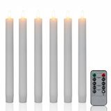 Merkloos Relaxdays Led dinerkaarsen - set van 6 - afstandsbediening - timer - bewegende vlam