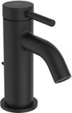 Ideal Standard Ceraline Nuovo - Wastafelkraan, met afvoer, BlueStart, zijdeglans zwart BD756XG