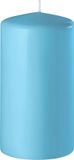 Enlightening Candles Cilinderkaars/stompkaars - turquoise blauw - D6 x H10 cm - 36 branduren