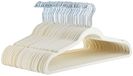Amazon Basics Smalle en antislip kleerhangers voor overhemden/kostuum/kostuum - verpakking van 50 stuks, ivoorkleur