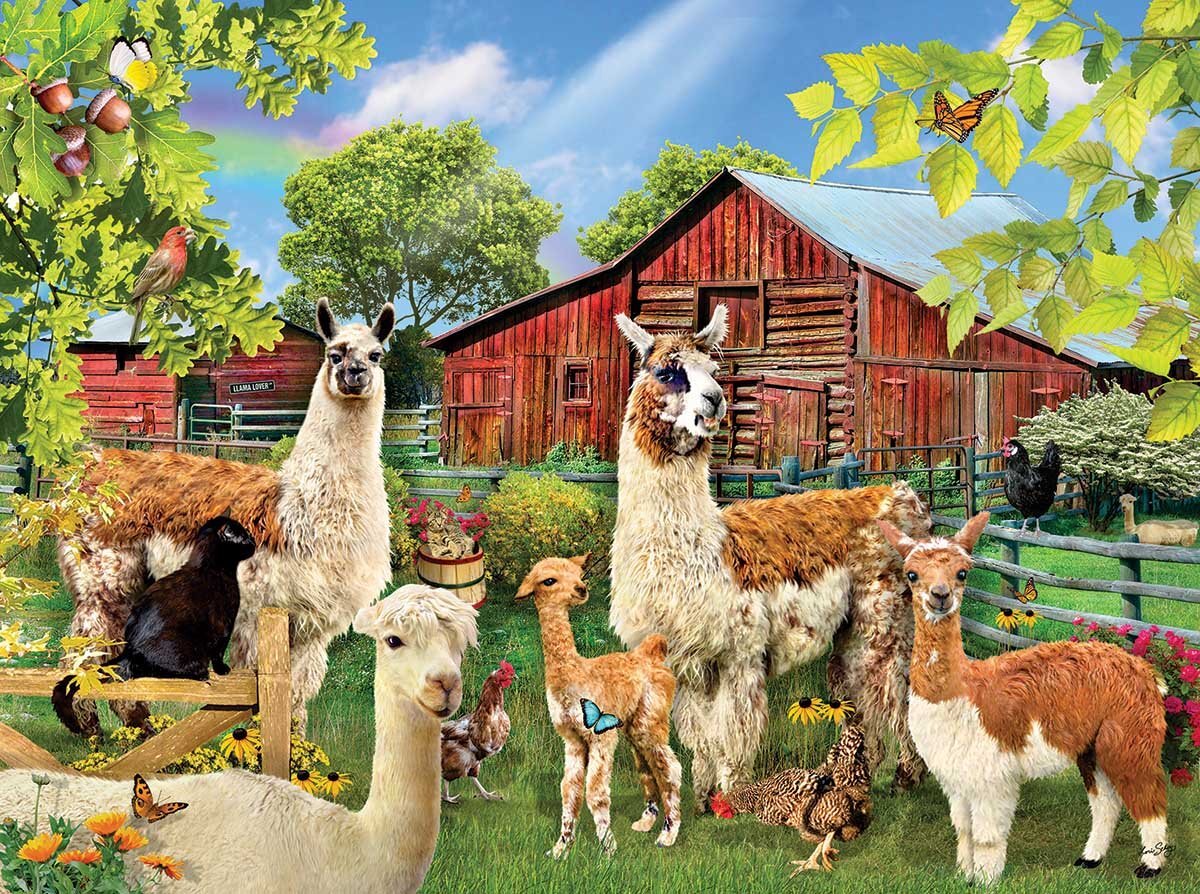 Sunsout Six Llama's Lori Shory - Legpuzzel - 1000 stukjes