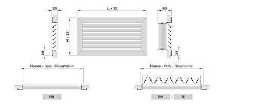 Tradair 0111RHBSF5030 rooster, 500 x 300 mm, wit