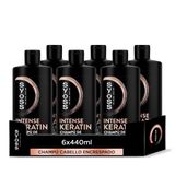 Syoss Keratine shampoo voor kroes- en droog haar, 6 stuks à 440 ml, bestrijdt kroezen en herstelt diepwerkend haar