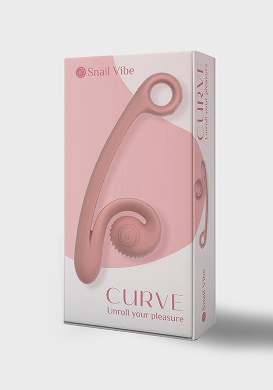 Snail Vibe Curve Vibrator - Peachy Pink - Wit - Siliconen - Oplaadbaar
