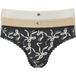 Ted Baker Myrtle 3pk Uni Et Imprimé Culotte Avec Bordure En Dentelle Jet Black Taille : L