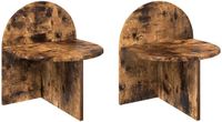 vidaXL Nachtkastje Gerookt eiken 40 x 35,5 x 45,5 cm