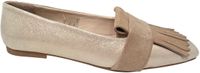 Roberto D'Angelo Dalton Platino Velour Camel Instappers Beige Metallic Leer Dames - Beige - 40