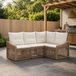 Maison Exclusive - Ensemble de jardin avec banc, 4 pièces, 4 personnes, beige, en polyrotin