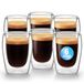 BigDean, 6 double-walled espresso cups, 80 ml, in catering quality - Set of espresso cups, packaged in a gift box